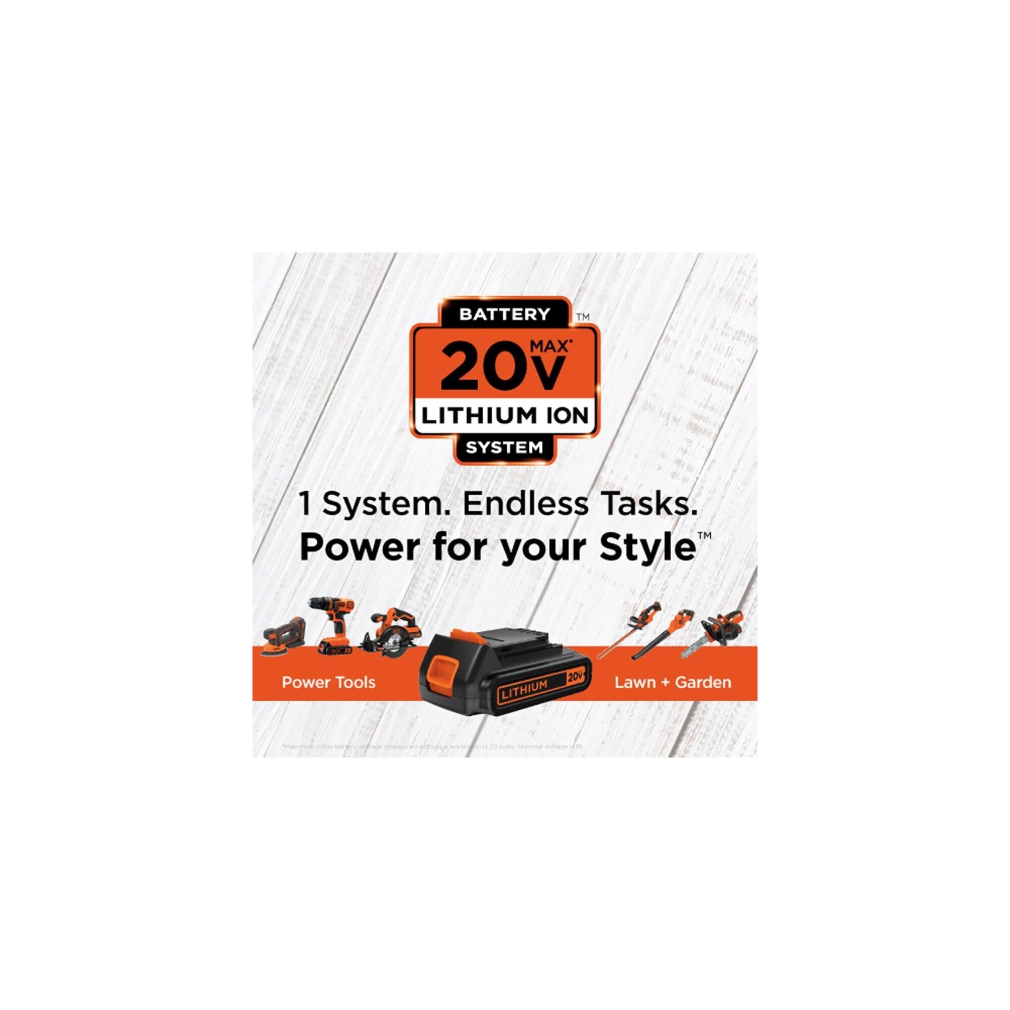 Black & Decker BDCD120VA 20V Lithium Drill/Driver Project Kit