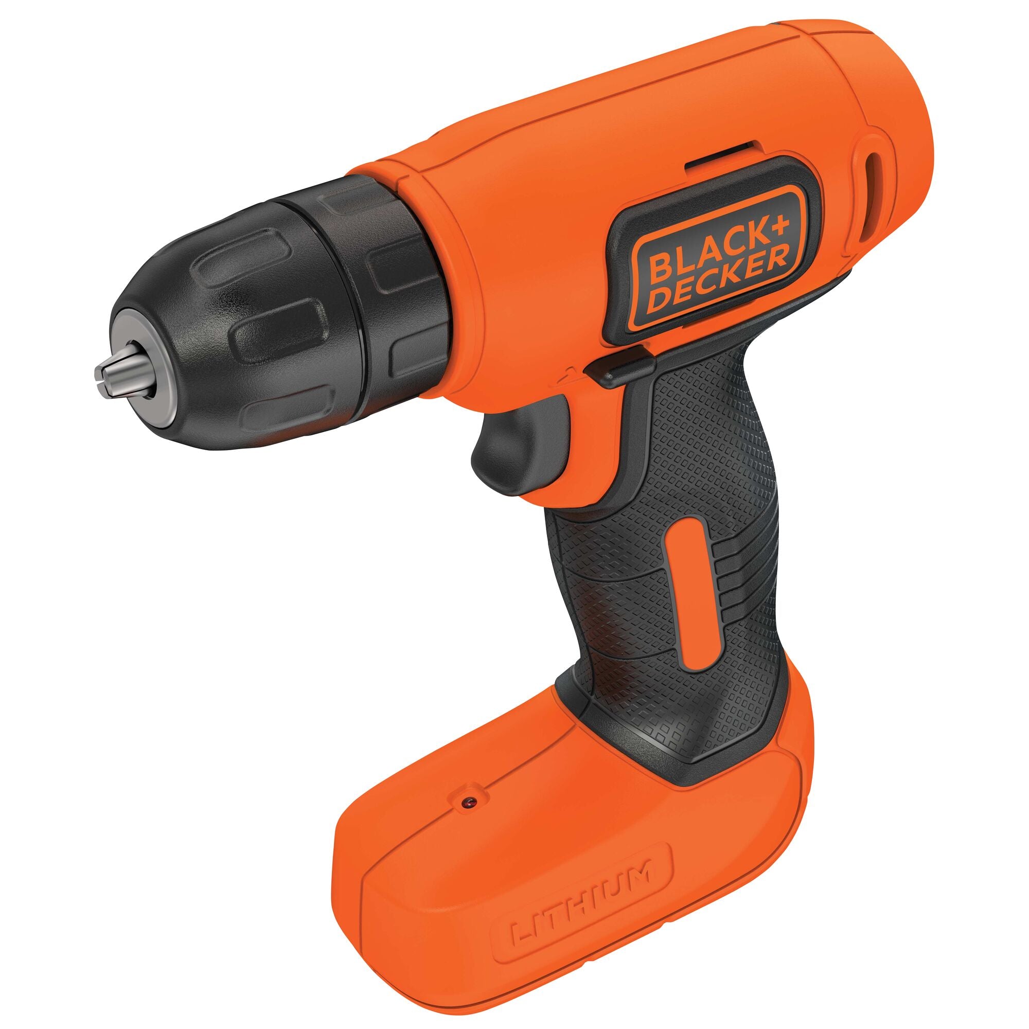 Profile of 8 volt MAX cordless lithium drill.