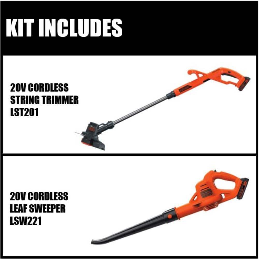 MAX Lithium 10 Inch String Trimmer or Edger with Hard Surface Sweeper plus 2 Battery Combo Kit.