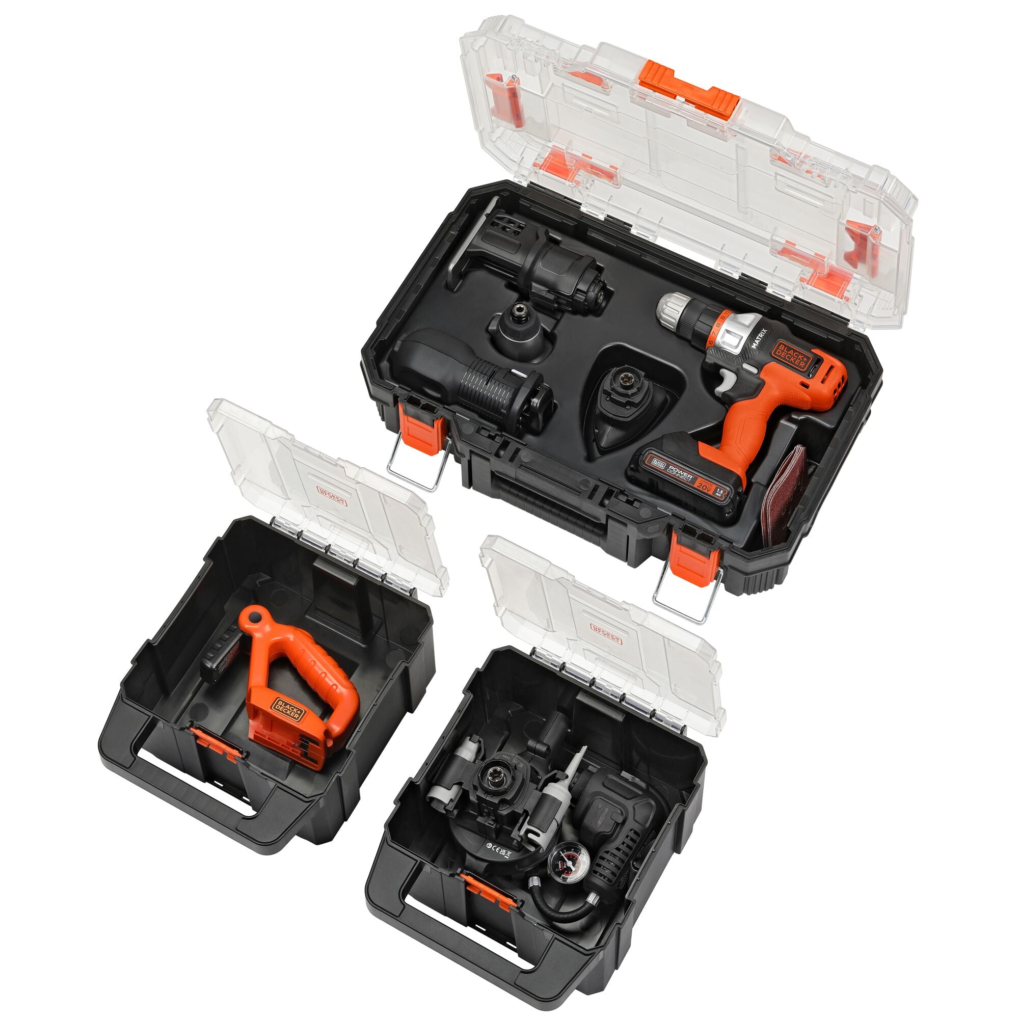 drill and accessories storage kit