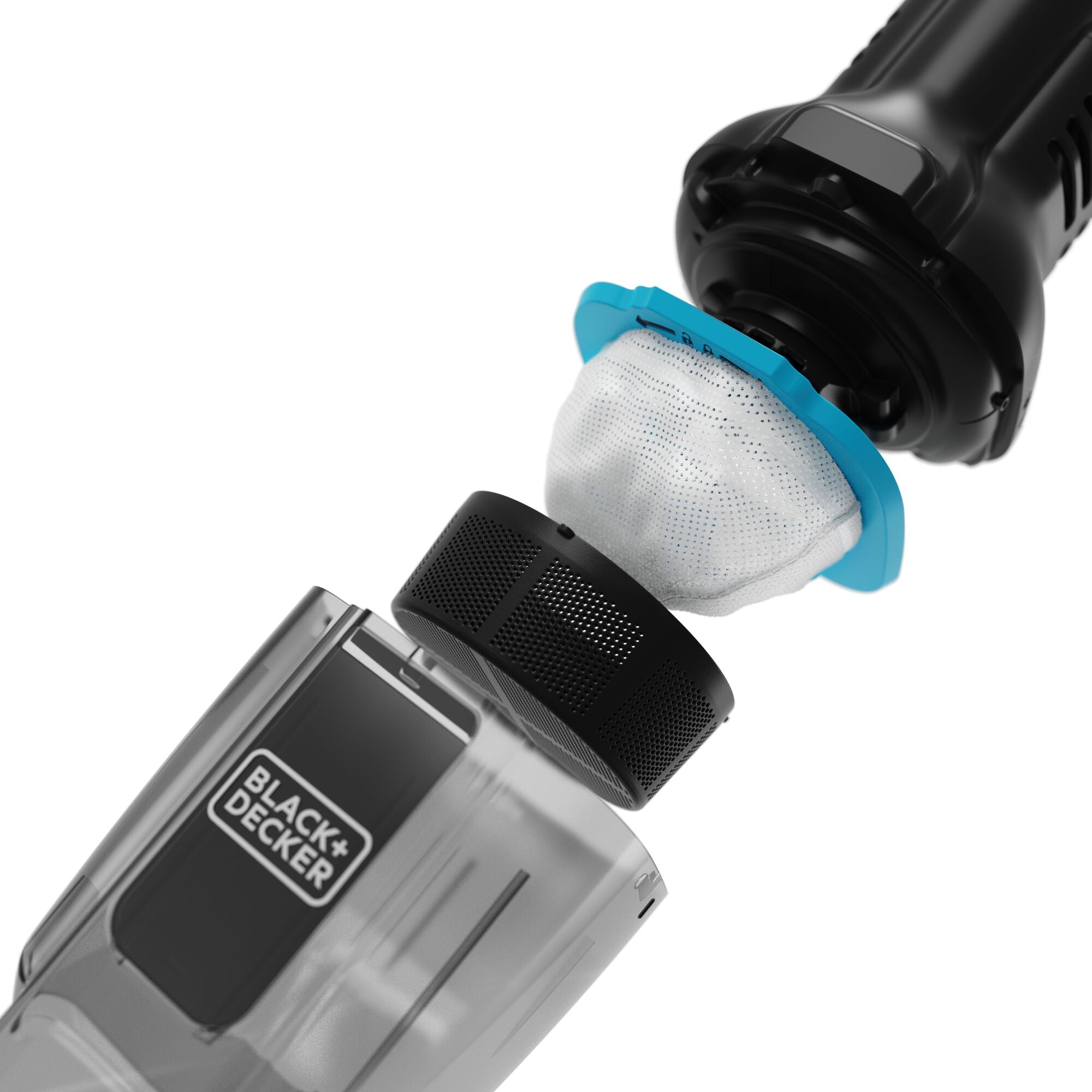 BLACK+DECKER dustbuster cordless hand vacuum on/off button