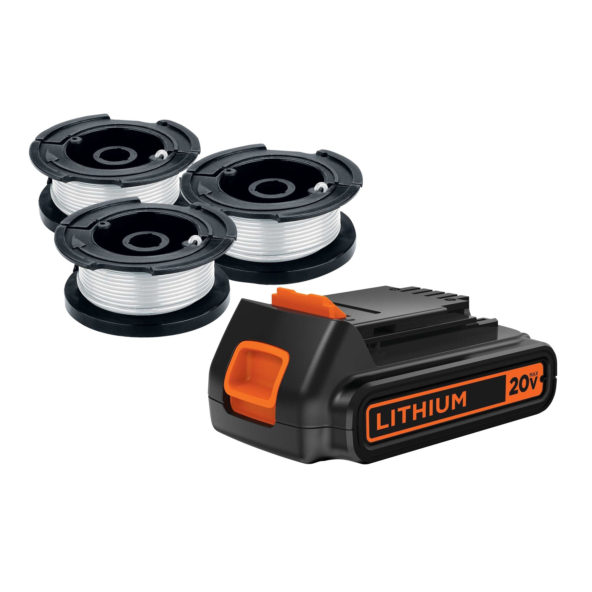 20V Max Battery With Afs-100 3-Pack Spool, 2.0-Ah