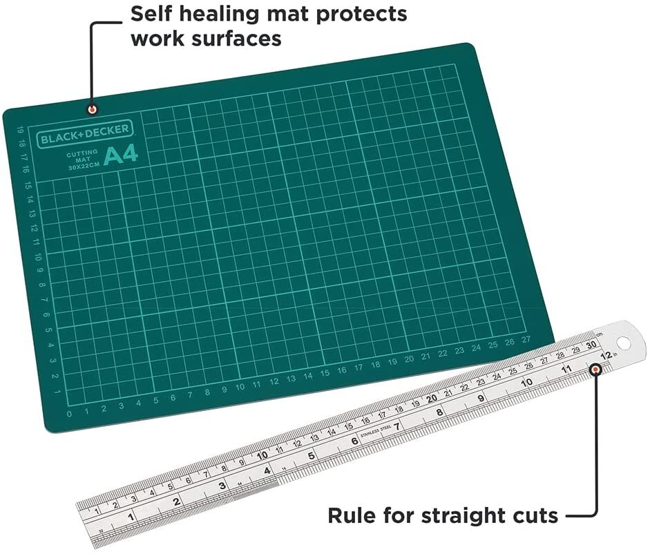 BLACK+DECKER cutting mat, included with Hobby Knife