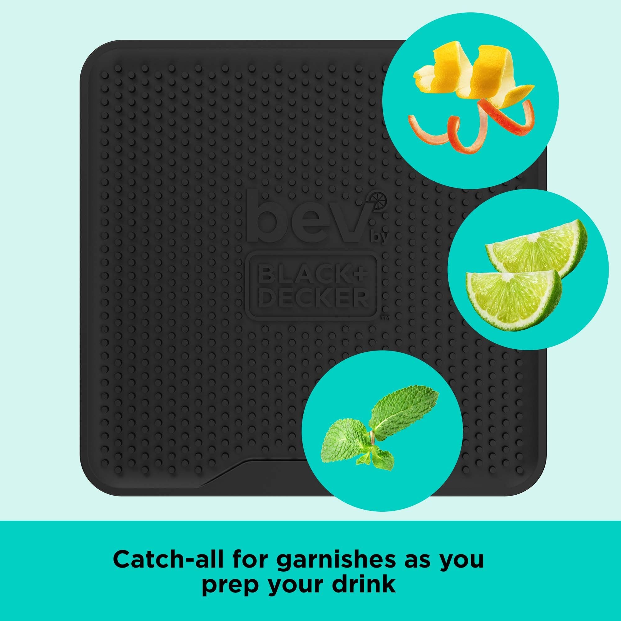 BEV by Black+decker Cocktail Maker Bar Mat, Dishwasher Safe (BEBM120​)