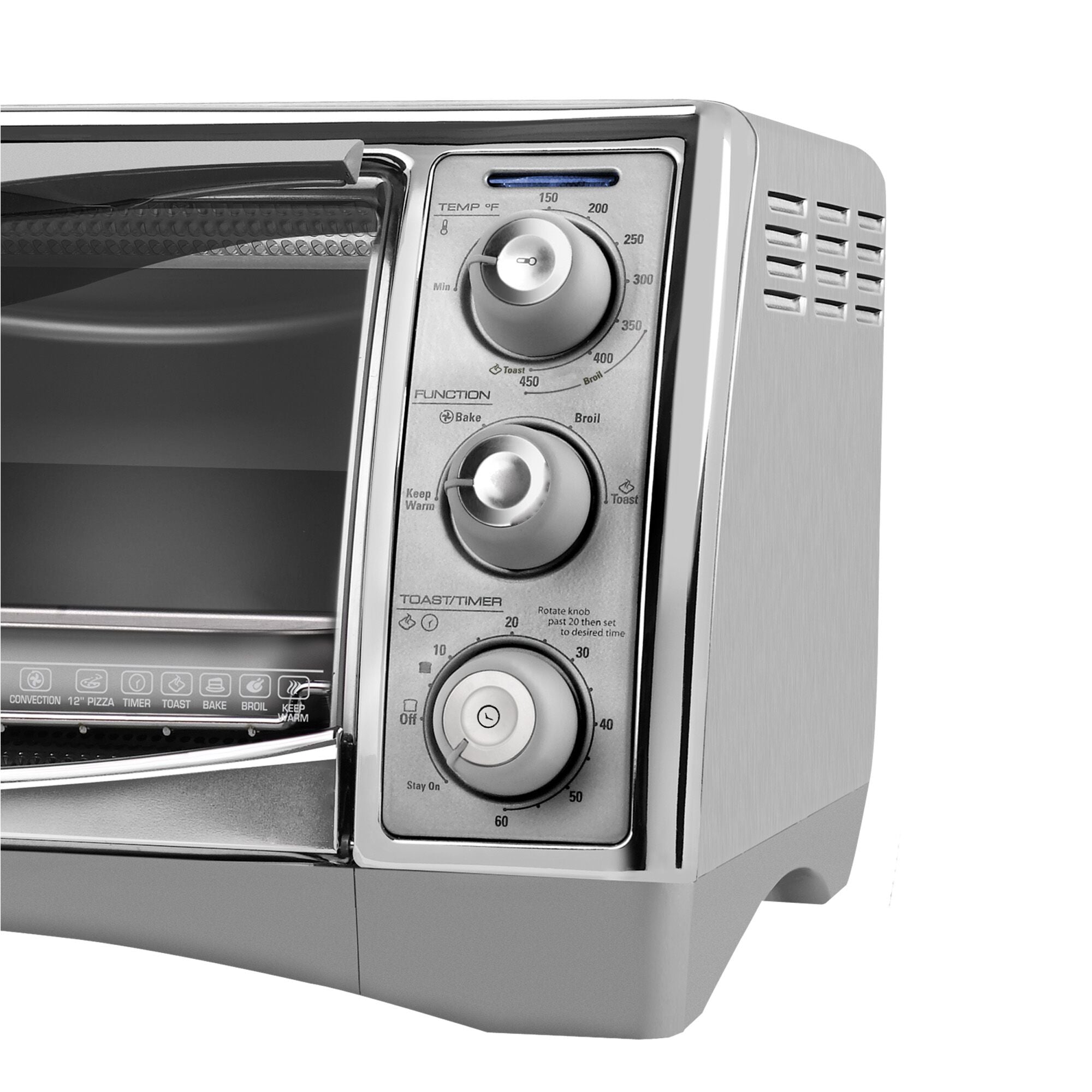 6 Slice countertop convection toaster oven.