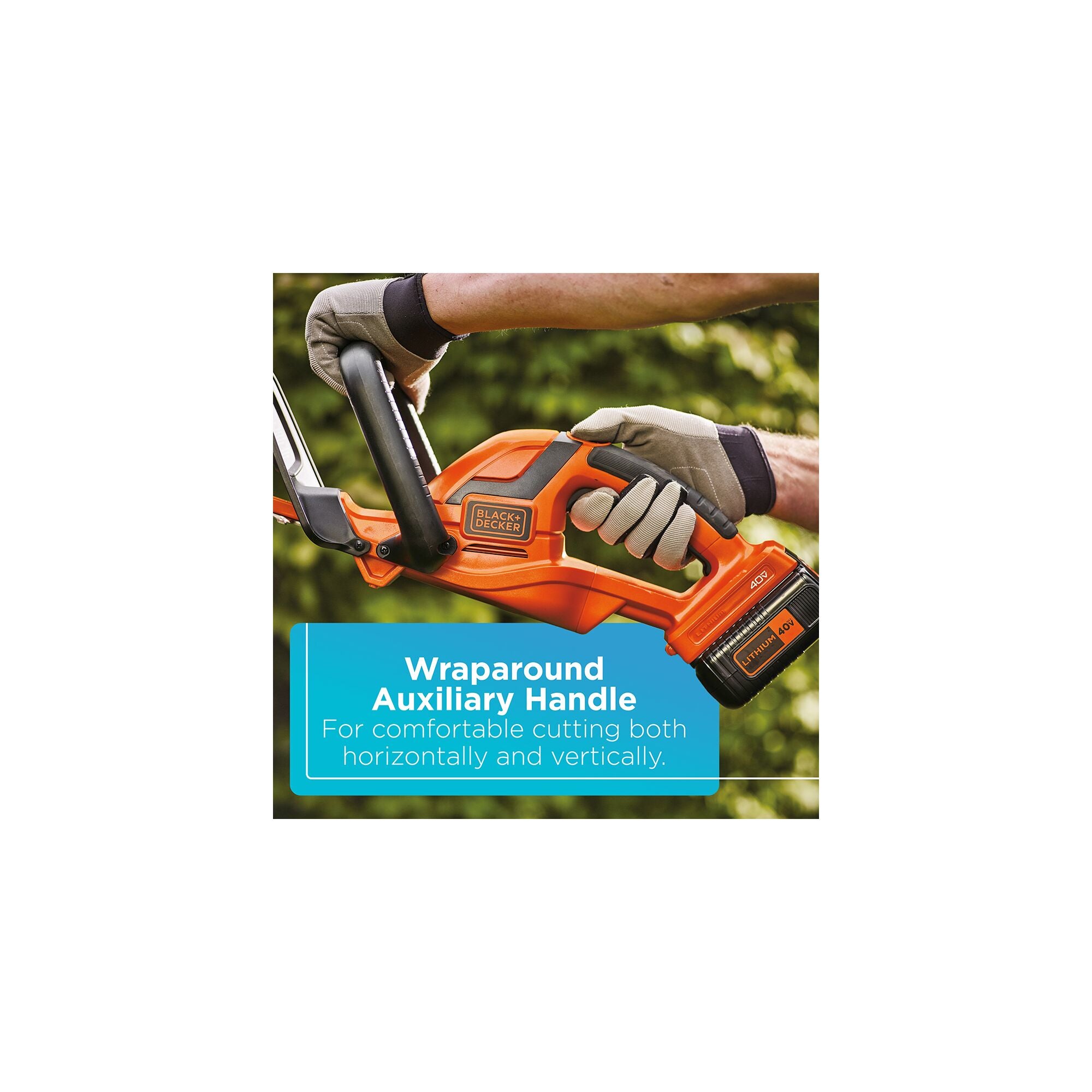 BLACK+DECKER 40V MAX* Lithium-Ion 22-Inch Cordless Hedge Trimmer