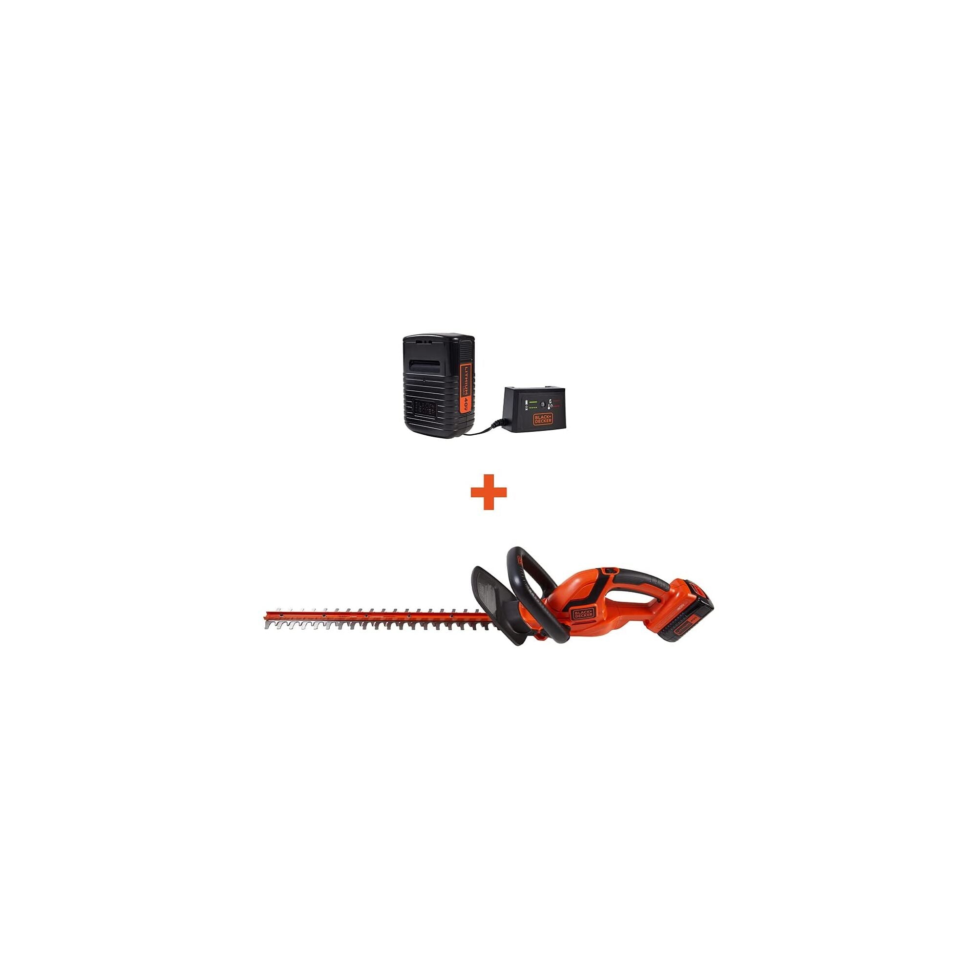 BLACK+DECKER 40V MAX Cordless Battery Powered Hedge Trimmer Kit