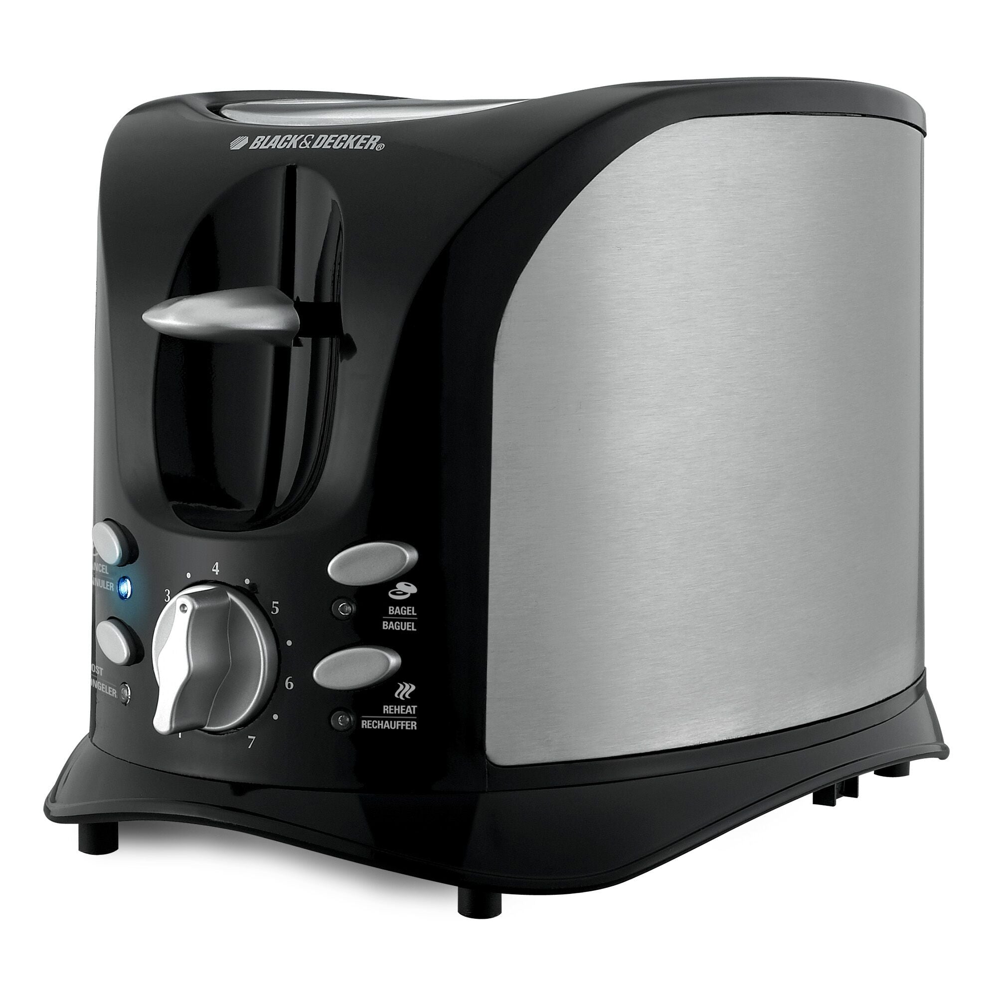 Black+decker 2 Slice Black Stainless Steel Toaster