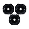 top down view of 3 trimmer line replacement spools