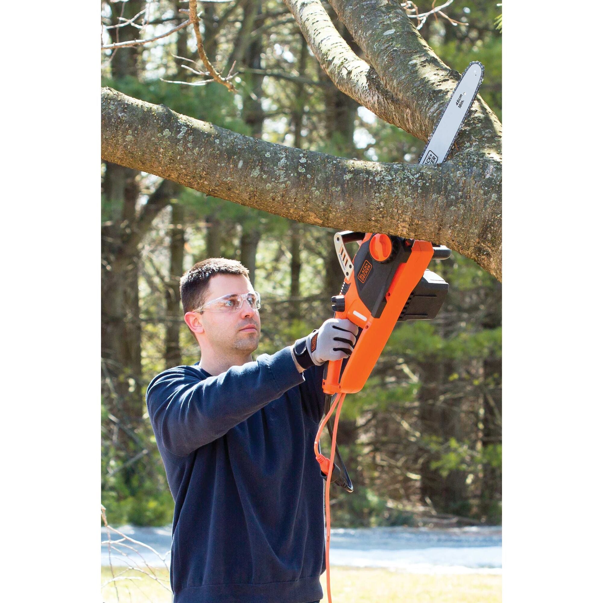  BLACK+DECKER BECS600 Chain Saw, Black/Orange : Tools