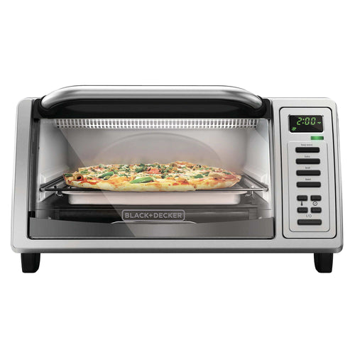 BLACK DECKER Extra Wide 8-Slice Toaster Oven, Black