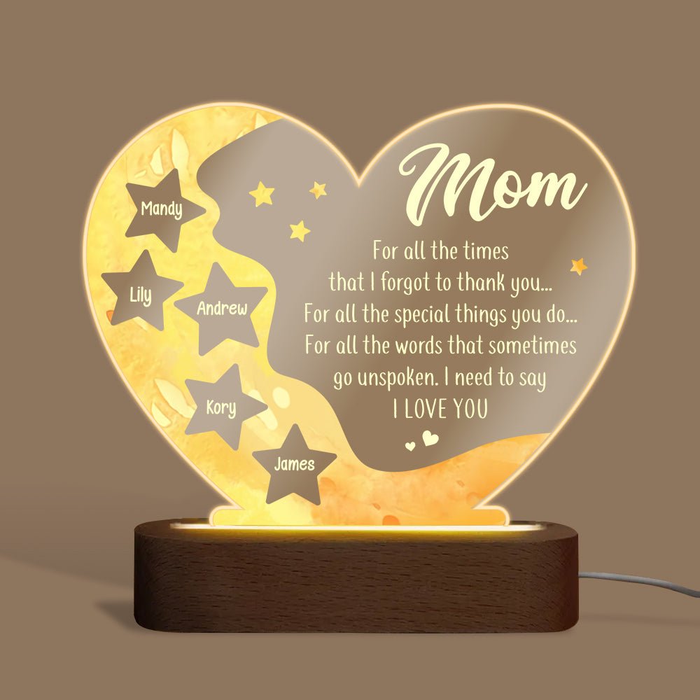 Mom Gifts Gifts For Mom From Daughter Acrylic Engraved Night - Temu