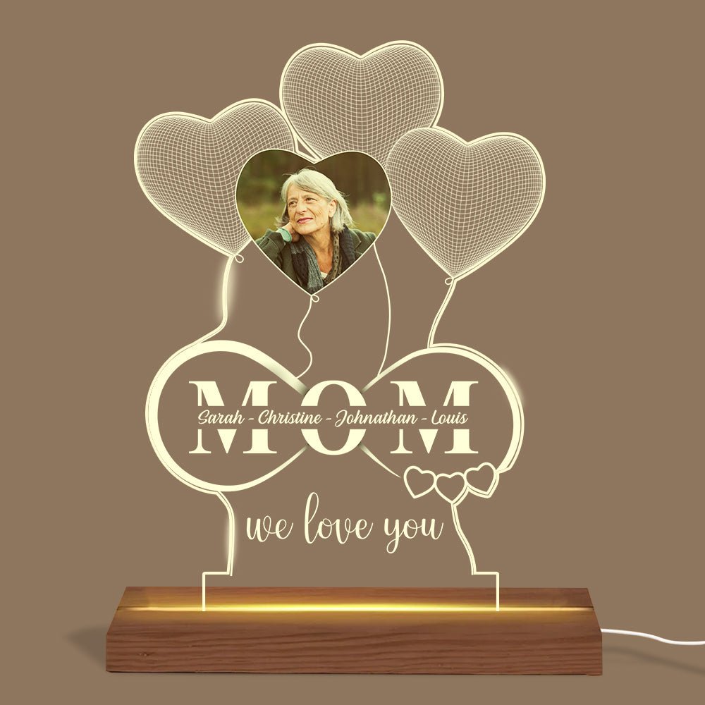 Gift for Mom From Daughter, Personalized Gifts for Mom, Custom Photo Night  Light, Mothers Day Gift, Mom Birthday Gift, Unique Mom Gift, MP02 