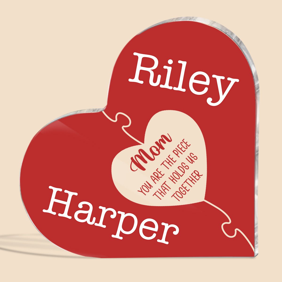 Acrylic Heart Plaque,daughter And Son Gifts For Great Mom