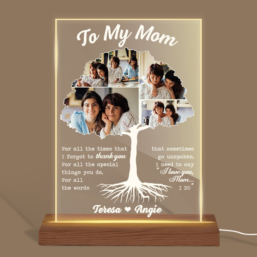 Gift for Mom From Daughter, Personalized Gifts for Mom, Custom Photo Night  Light, Mothers Day Gift, Mom Birthday Gift, Unique Mom Gift, MP02 