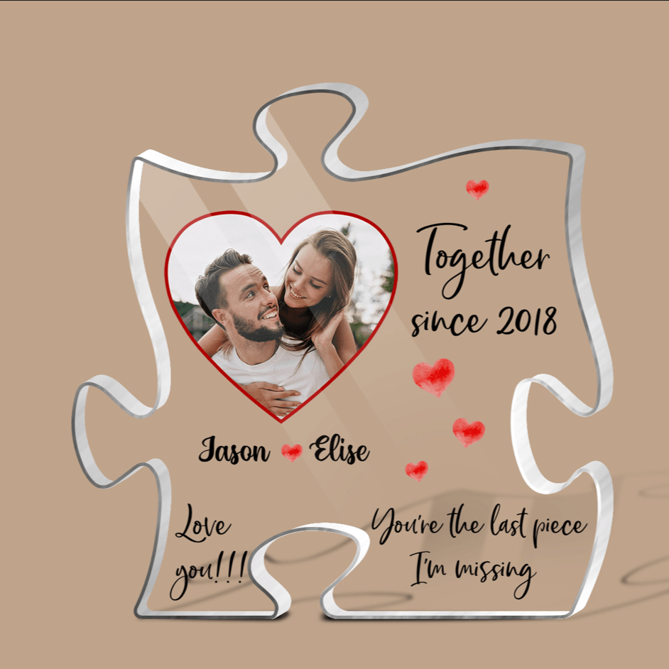 Transparent Plaque - Couple - My favorite place is inside your hug (Custom  Puzzle-Shaped Acrylic Plaque)