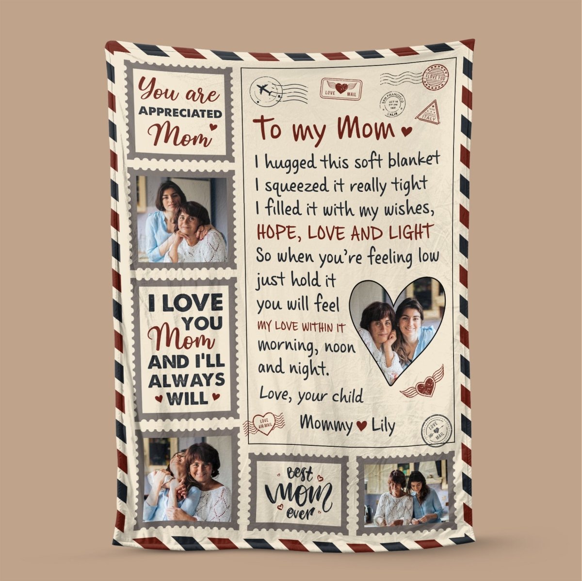 Mothers Day Blanket, Magnolia Mom Blanket, My Favorite People Call Me,  Personalized Blanket From Kids, Mother's Day Gift, We Love You Mom 