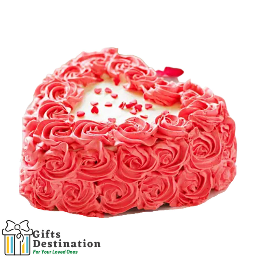 Heart Shape Chocolate Cream Cake - Gifts Destination ...