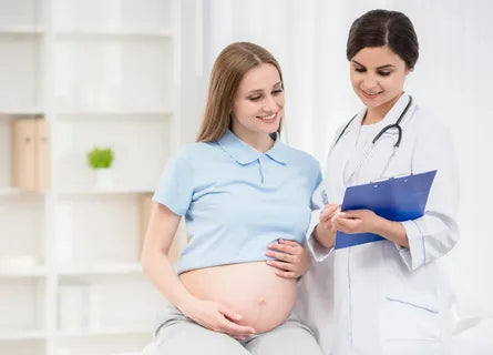doctor and pregnant mom