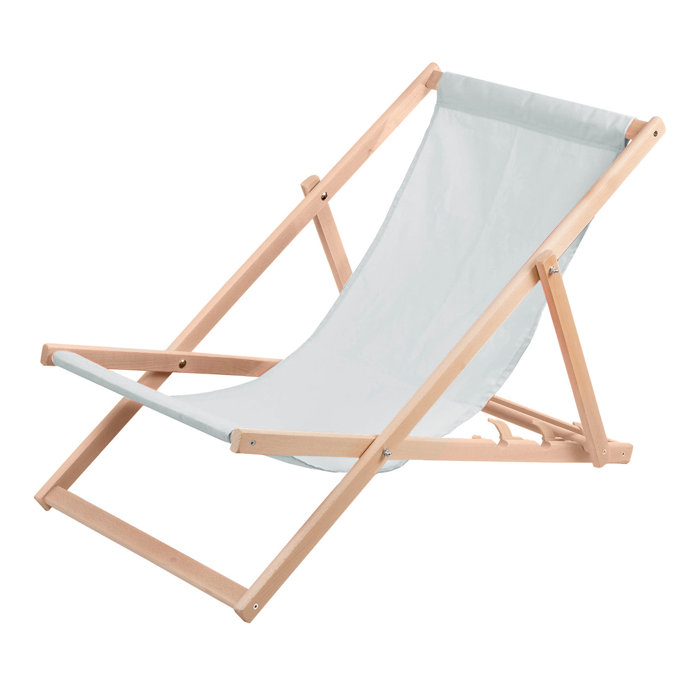WOODOK Ligstoel - Comfortabele houten ligstoel in lichtgrijs – Euroelectronics NL