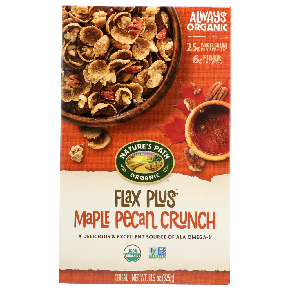 NATURES PATH - Flax Plus Maple Pecan Crunch Cereal 11.5OZ ( Pack of 12)