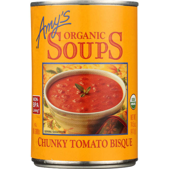 AMYS - ORGANIC SOUPS CHUNKY TOMATO BISQUE, 14.5 OZ - Pack of 12