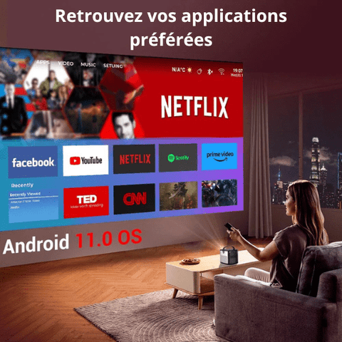 Vidéoprojecteur avec Netflix