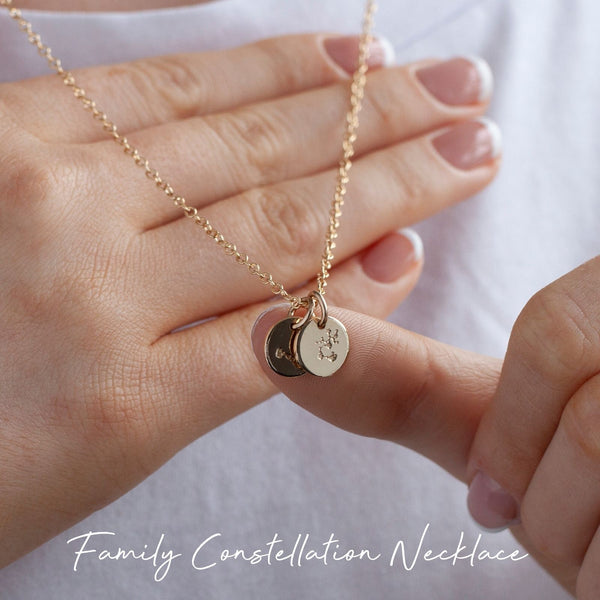Family constellation necklace lulu and belle 