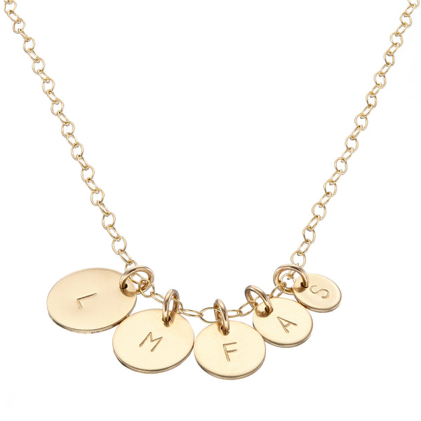 14K Gold Initial with Genuine Diamond, Personalized Children's Necklace for  Girls - 14K Gold