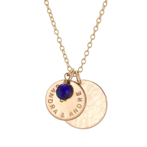 AOL Special - Personalized Sterling Silver Disc Pendant Necklace