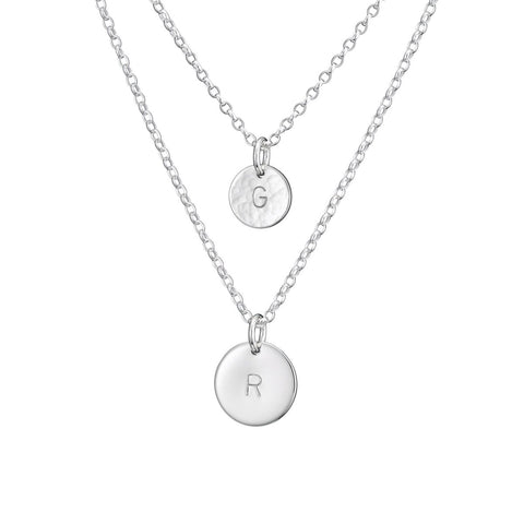 HOOHWE Sterling Silver Layered Necklaces Bar Dot Vertical Double Layered  Long Chain Y Clavicle Necklace for Women Lady Jewelry : Amazon.co.uk:  Fashion