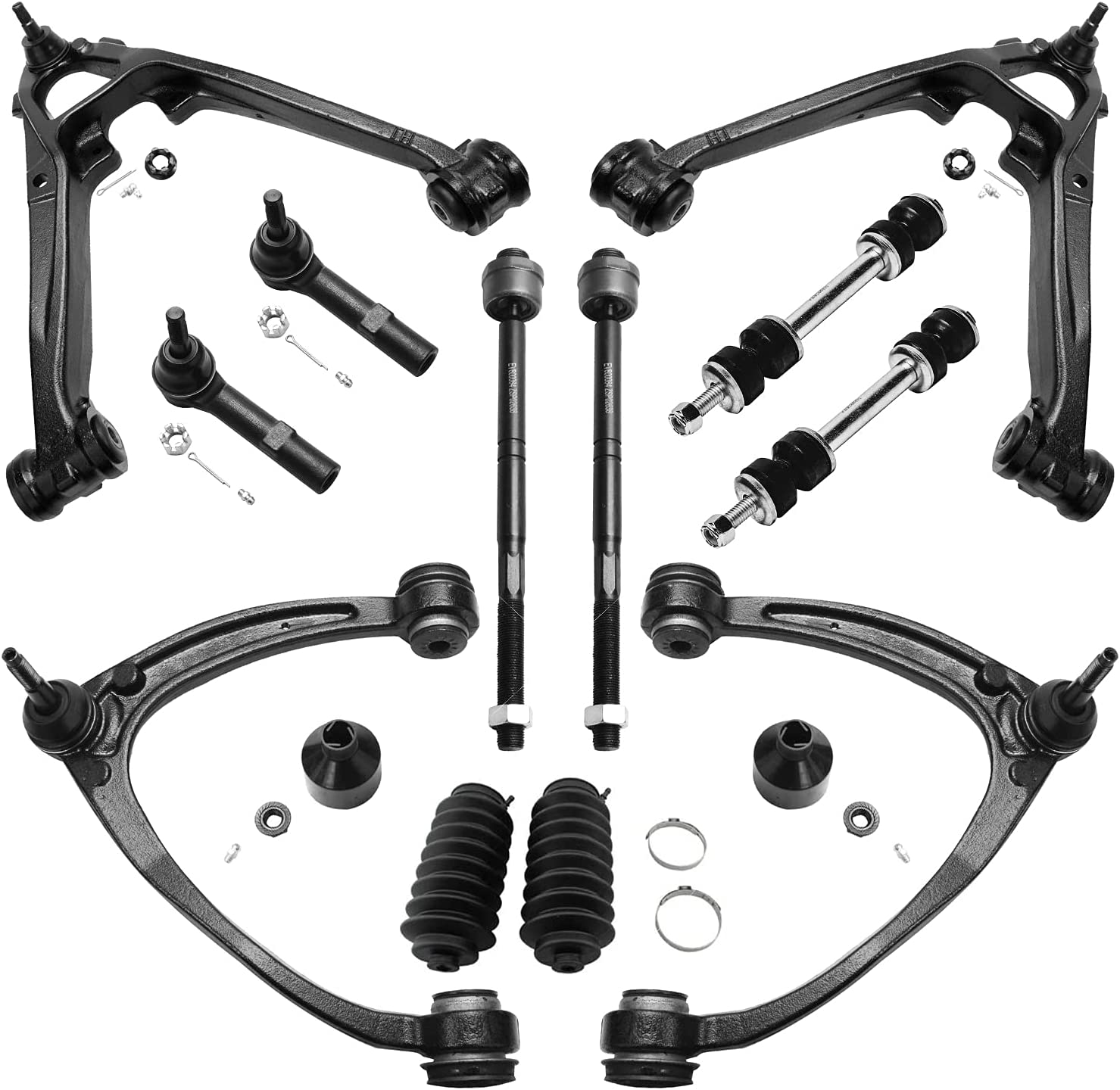 Why Choose LOOSOO Premium Suspension Steering Kit?  With our extensive selection of metal parts from bushings to front upper control arms, lower ball joints to shocks and struts, you can rest assured that picking the right suspension parts kit for your vehicle is made simple by LOOSOO Suspension.