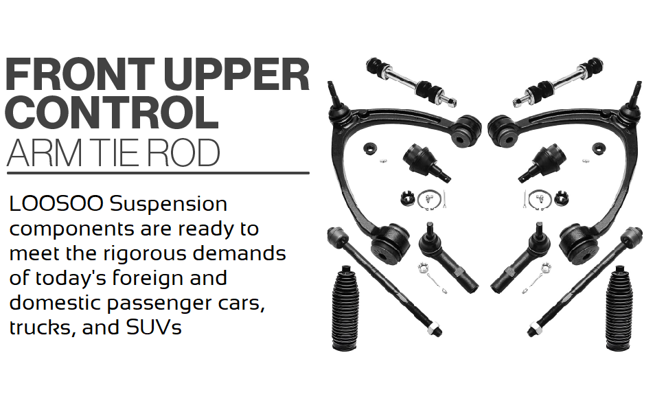LOOSOO is your trustworthy auto parts supplier that has produced aftermarket Suspension Steering Kit for over 30 years. 