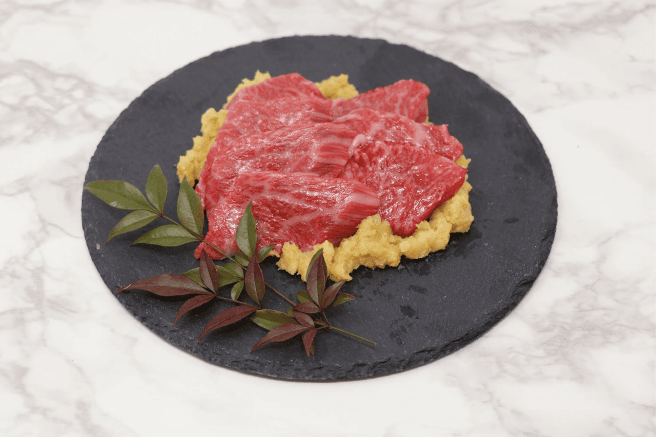 能登牛みそ漬調理例
