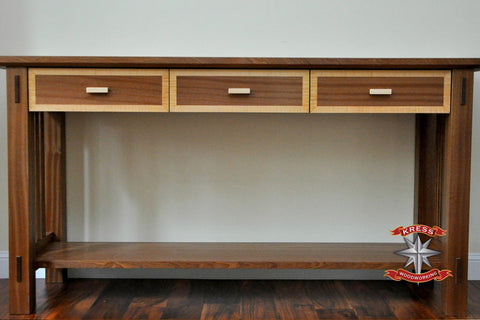 console with drawers