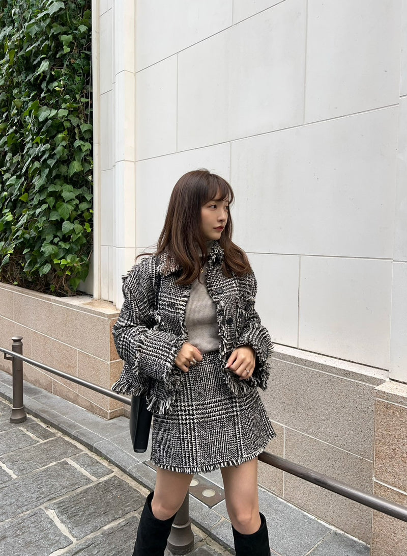 再再再..販 rosy luce CHECK TWEED CULOTTES - 通販 - axonsolution.com