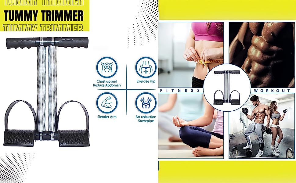 Tummy Trimmer for Men & Women - Ab Exerciser Equipment,Abdominal Workout  Tummy Trimmer for Home & Gym Use - Stomach, Abs, Belly Exercise