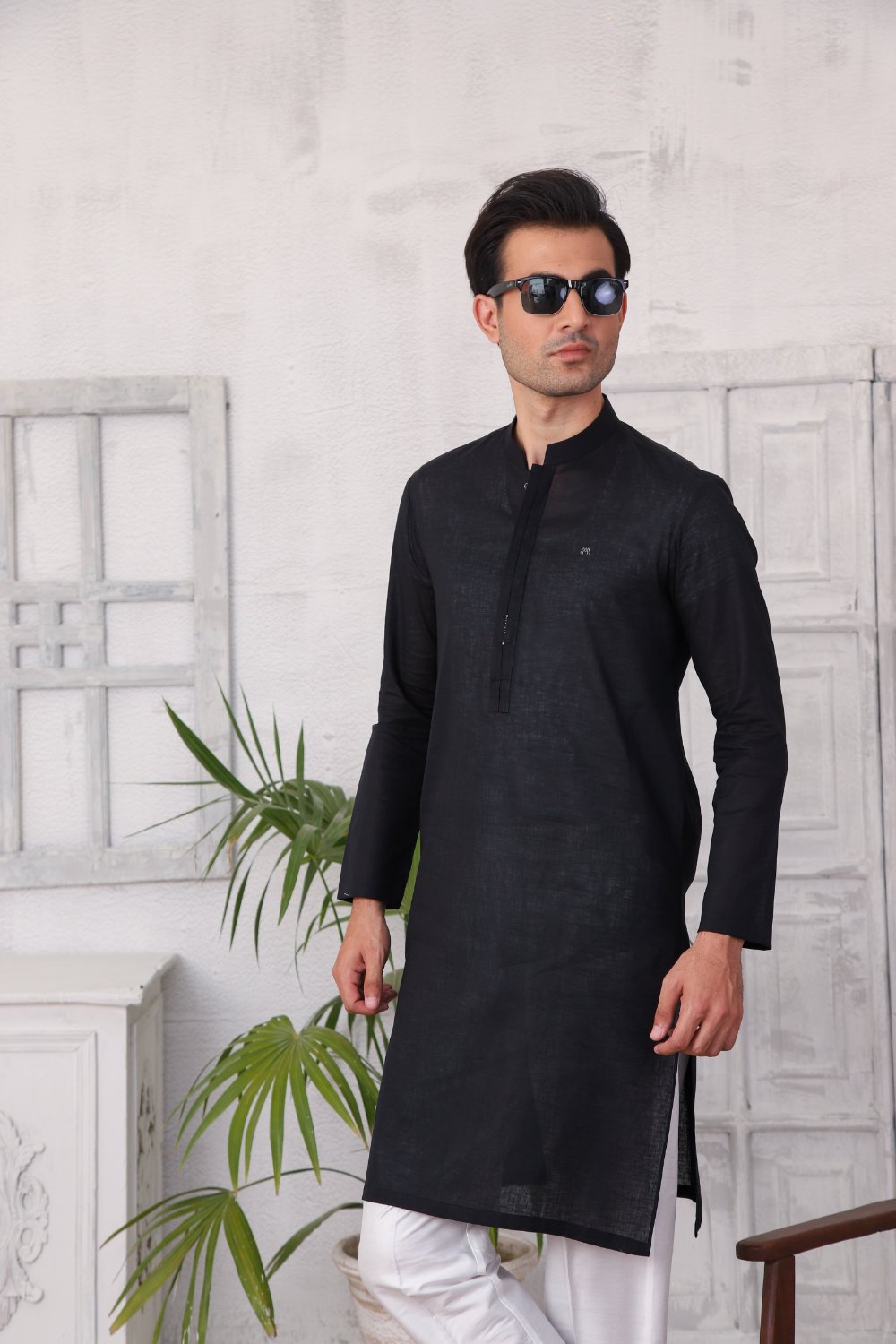 kurta pajama simple black