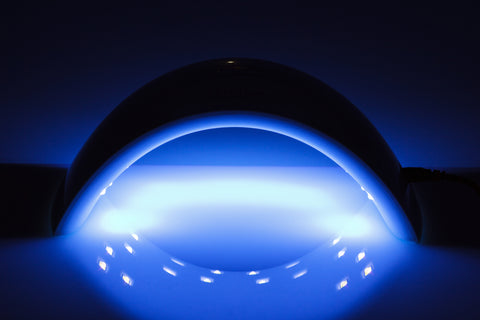 UV lamp with a black background