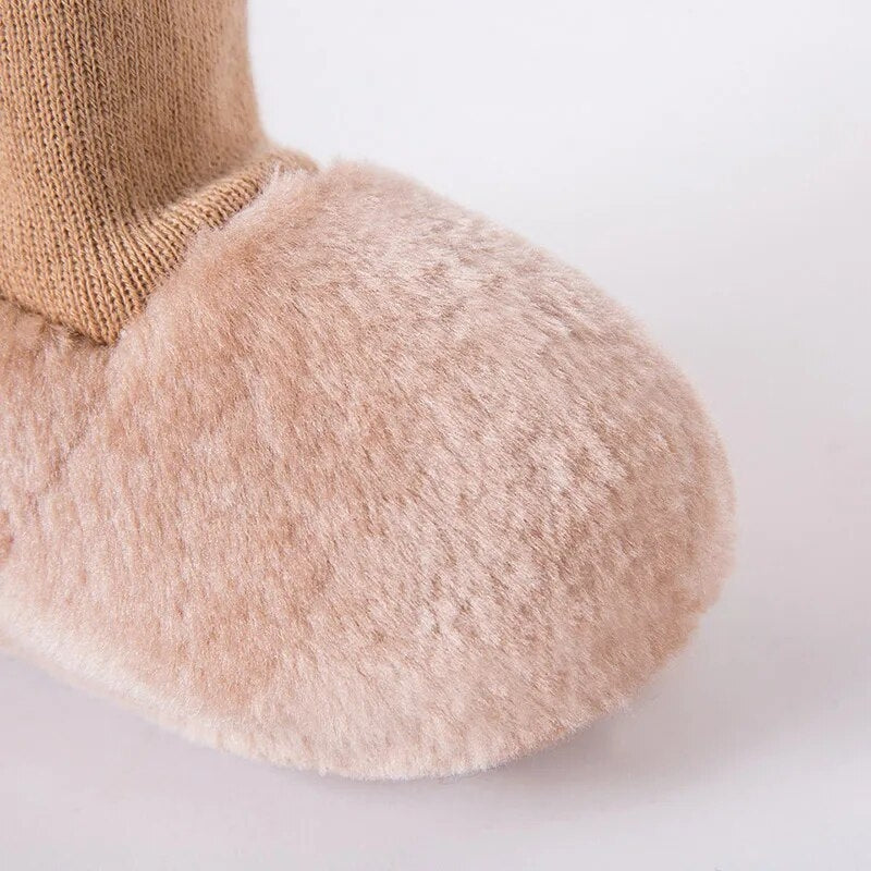 Chaussures-d'hiver-en-cuir-et-laine-bébé