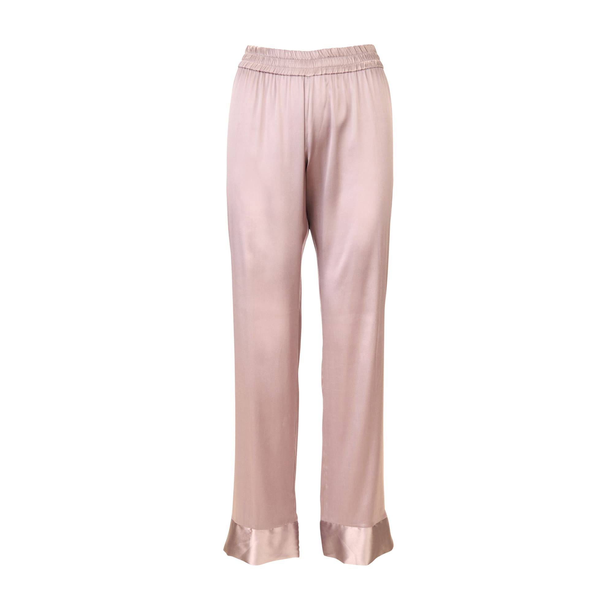 SILK STRAIGHT LEG PANTS BLUSH PINK