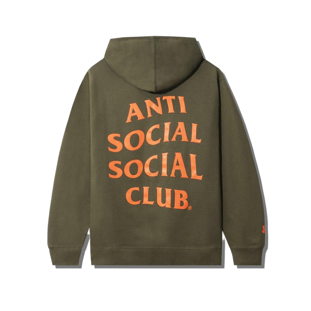 Anti social social club hoodie black orange deals