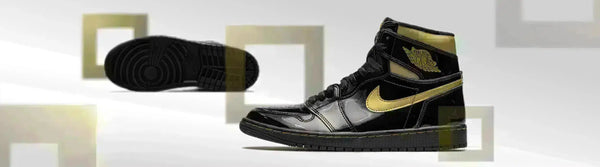 Air Jordan 1 Black and Metallic Gold sneaker