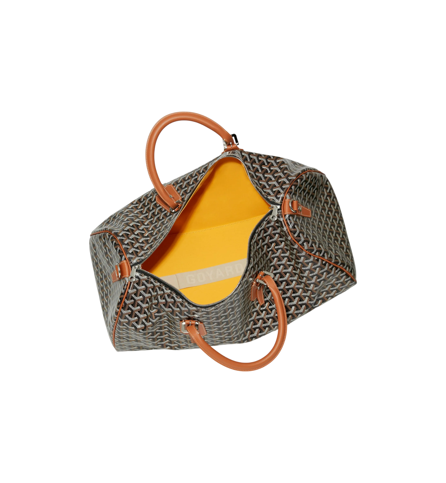 Goyard Boston 50 bag "Black & Tan" with Strap - BOSTON050TY01CL03P_04_plongee_74b0-Photoroom