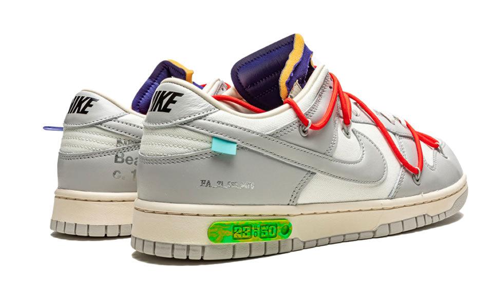 nike dunk low x off white lot 23