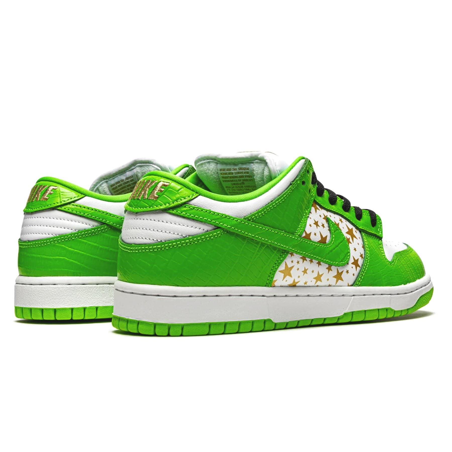 nike sb dunk low supreme stars mean green