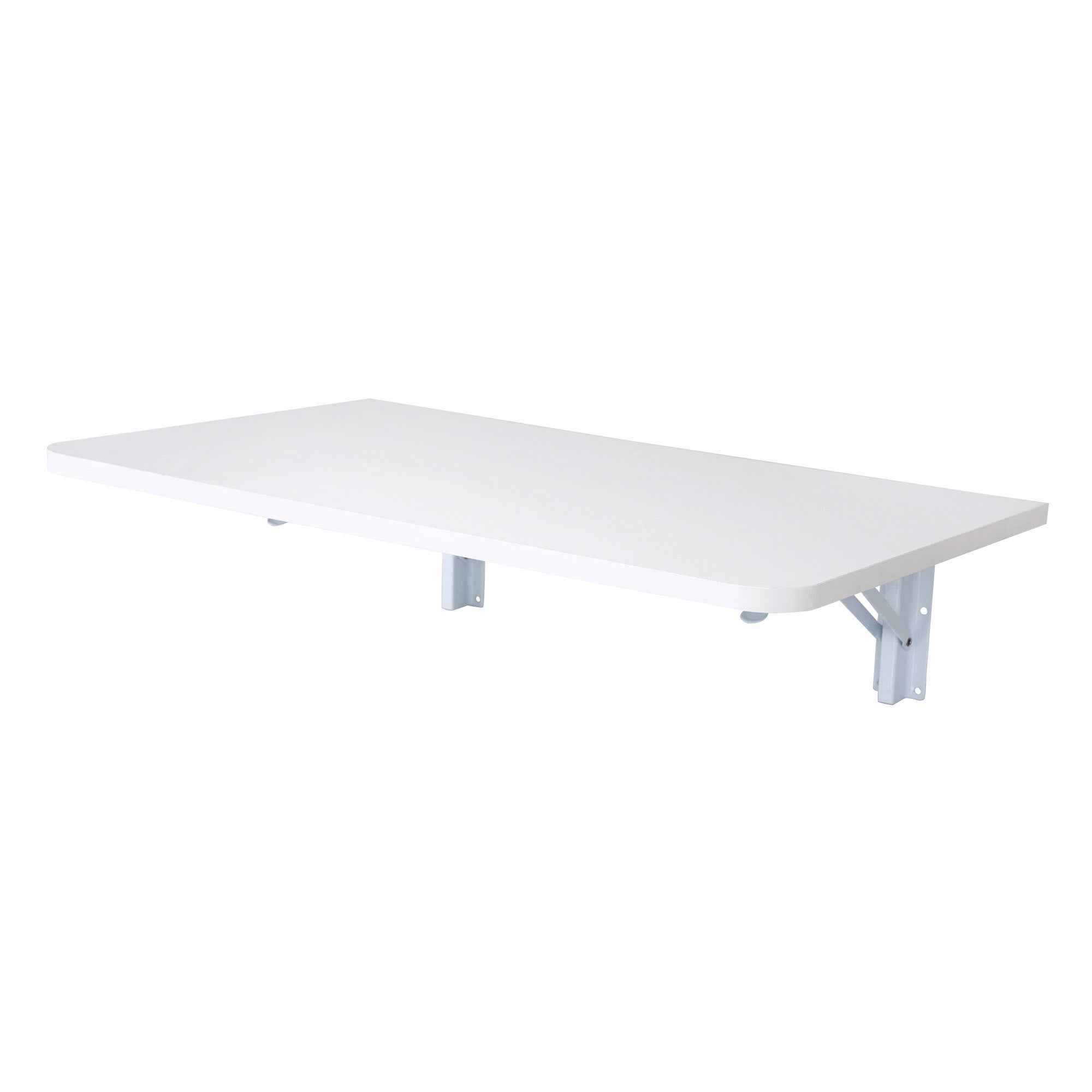 Cfowner Wall Mounted Floating Folding Writing Table, PC Computer Desk for Home Office, White