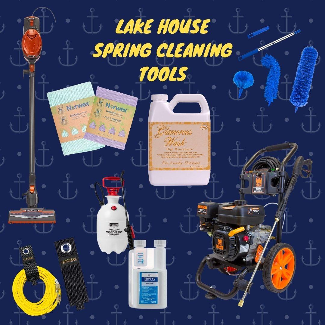 Lake House Spring Cleaning Tools