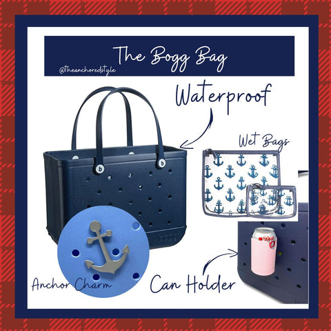 Bogg Bag in Navy with Accessories