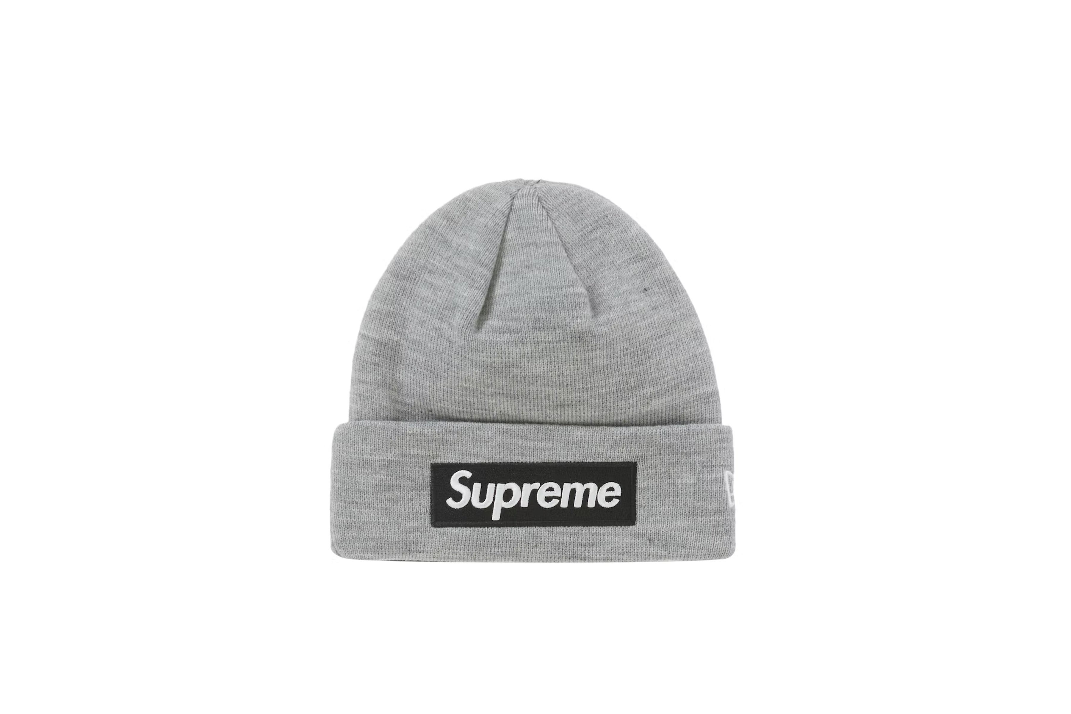 New Era Box Logo Beanie Heather Grey